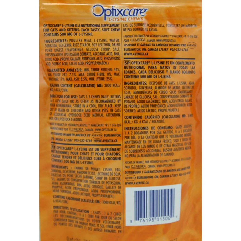 Optixcare L-Lysine Chews for Cats & Kittens - Image 3