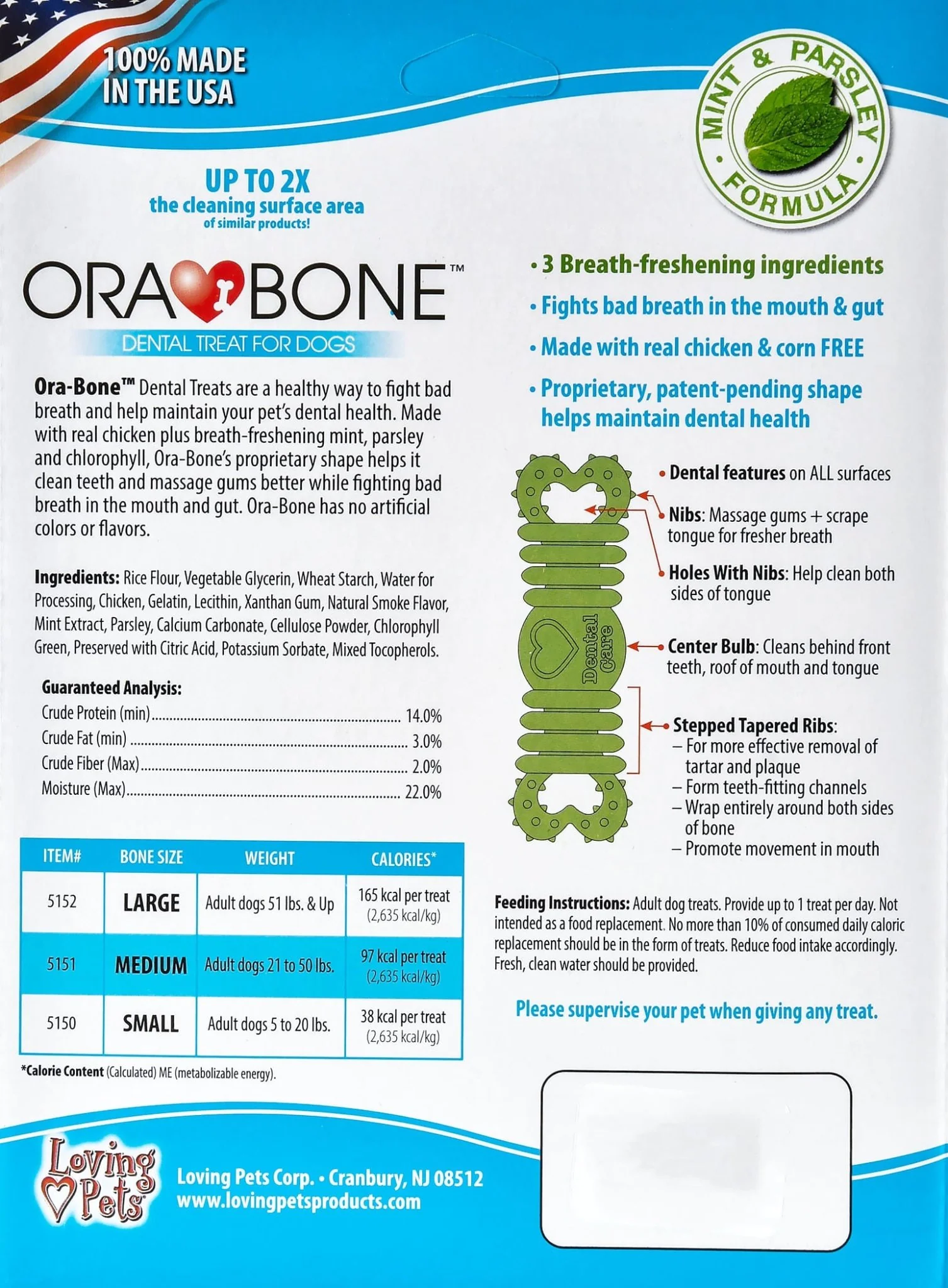 Ora-Bone Dental Treats for Dogs – Fresh Breath, Plaque & Tartar Control, USA Made - Image 9