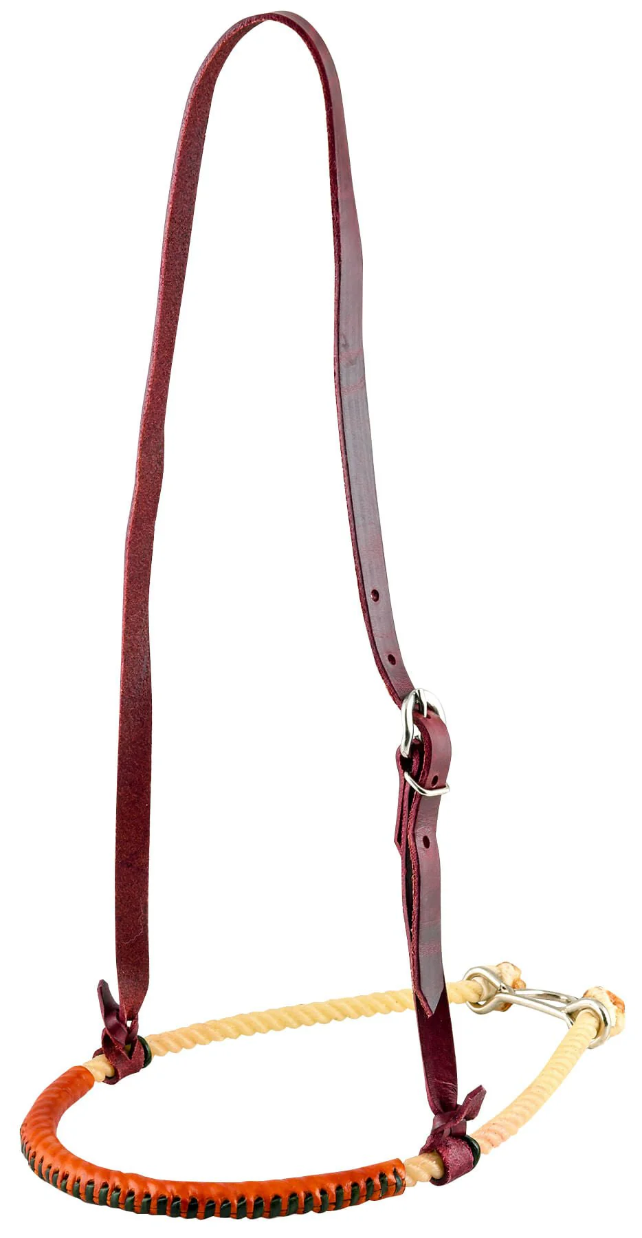 Oxbow Leather Covered Single Rope Noseband for Horses - Image 3