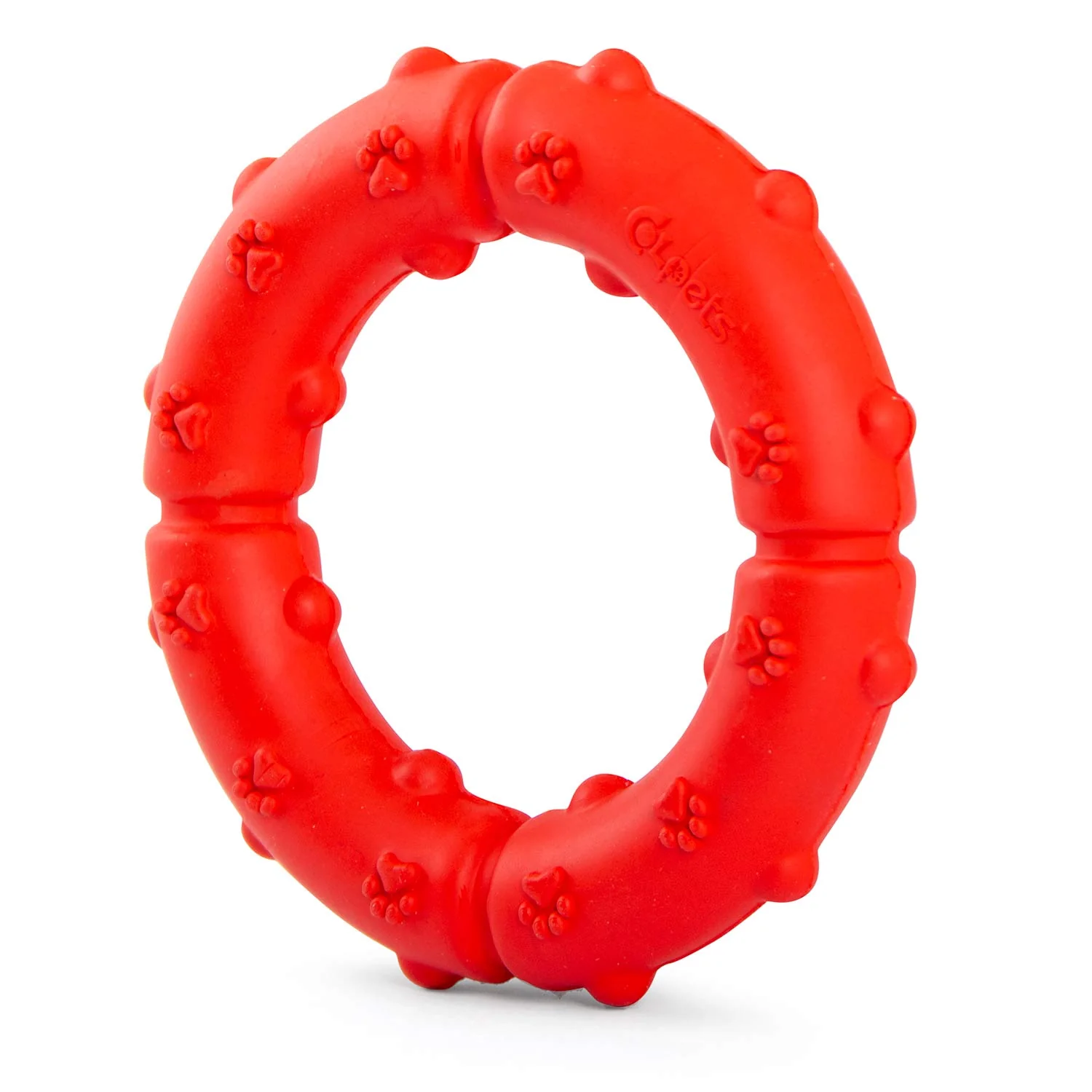 Jeffers Paw Ring Tugger Natural Rubber Dog Dental Chew & Fetch Toy - Image 3