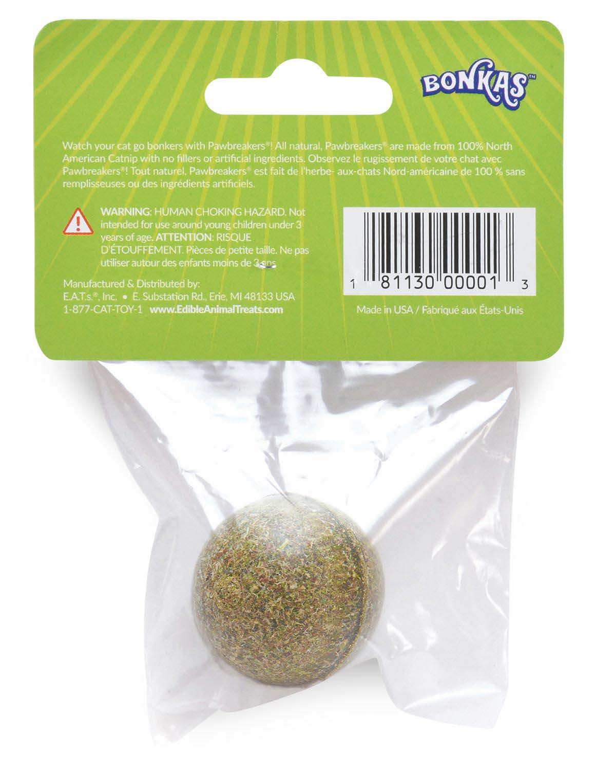 Pawbreakers Bonkas Catnip Candy Ball Cat Toy - Edible Catnip Treat & Toy - Image 5