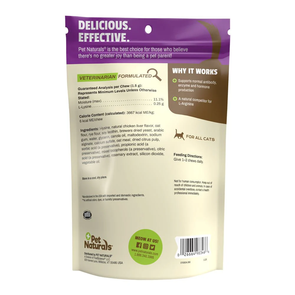 Pet Naturals L-Lysine Chews for Cats, 60 ct - Image 2
