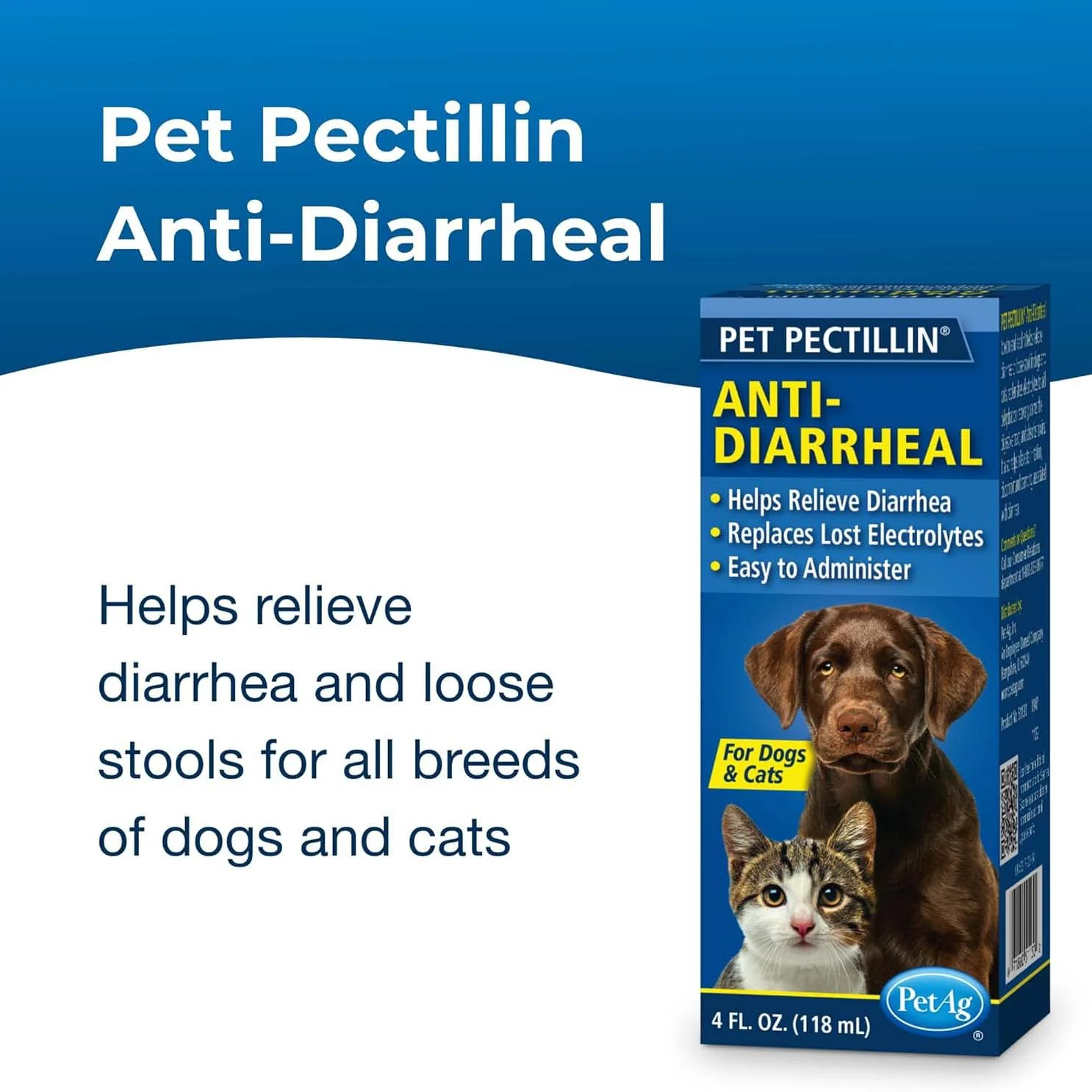 PetAg PET Pectillin, 4 oz – Diarrhea Relief for Cats and Dogs with Pectin & Kaolin - Image 2