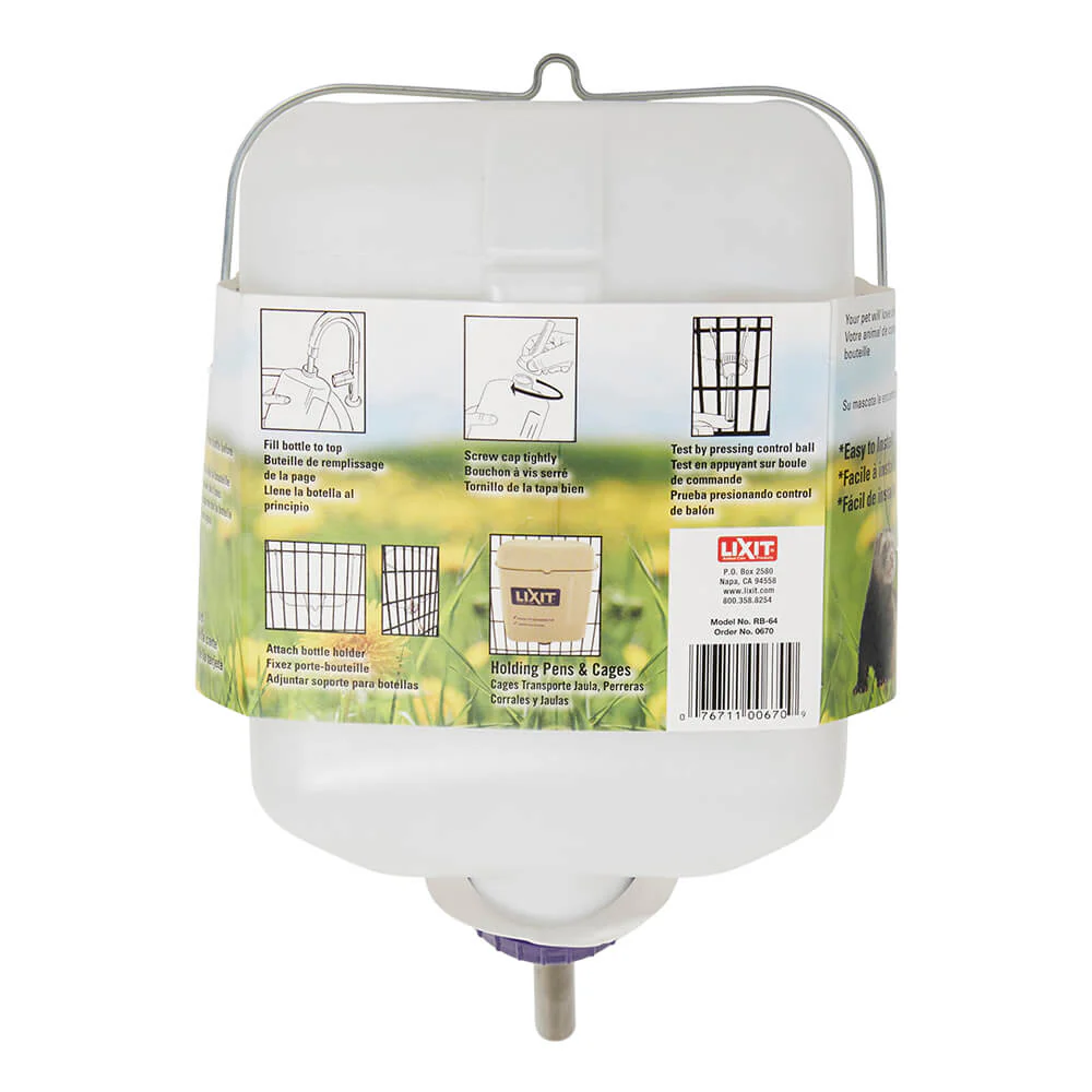 Lixit Pet Plastic Wide Mouth Water Bottle, 64 oz - Image 7