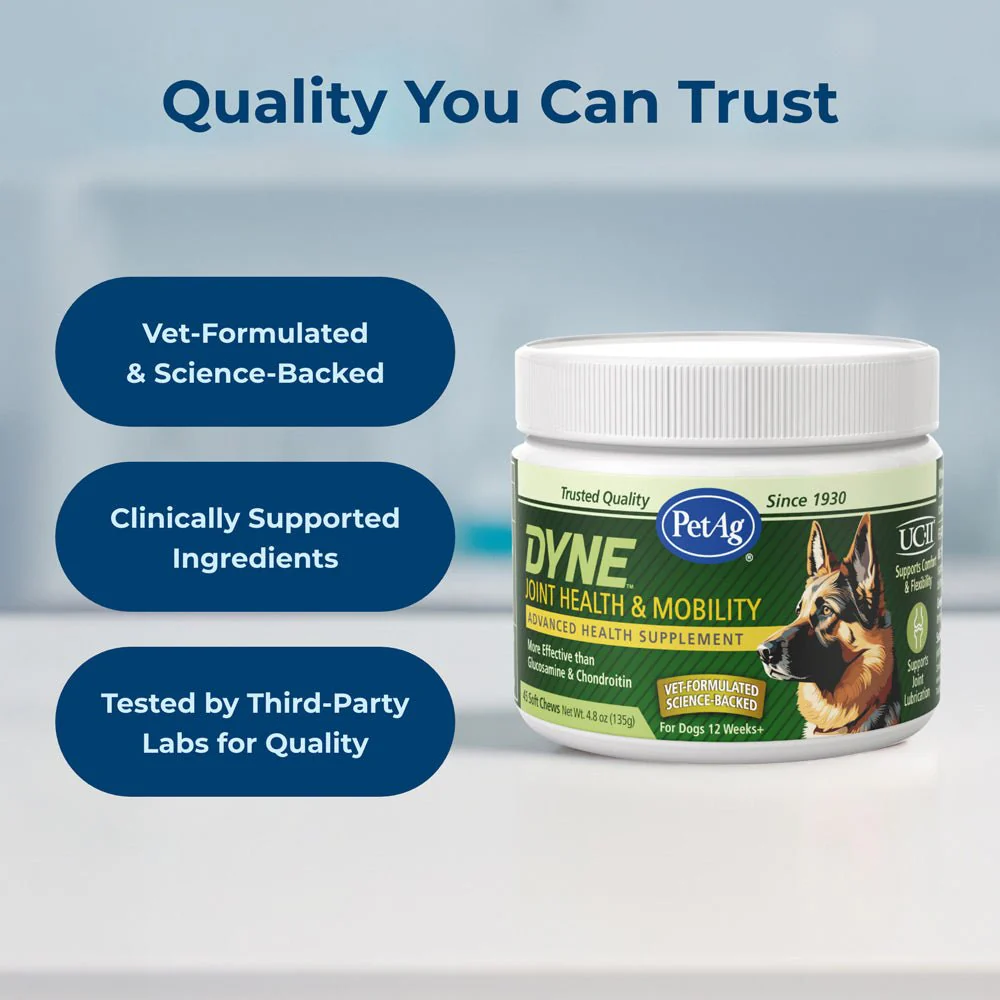 PetAg Dyne Joint Health & Mobility Soft Chews for Dogs – Chicken Liver Flavor, 45 Count - Image 7