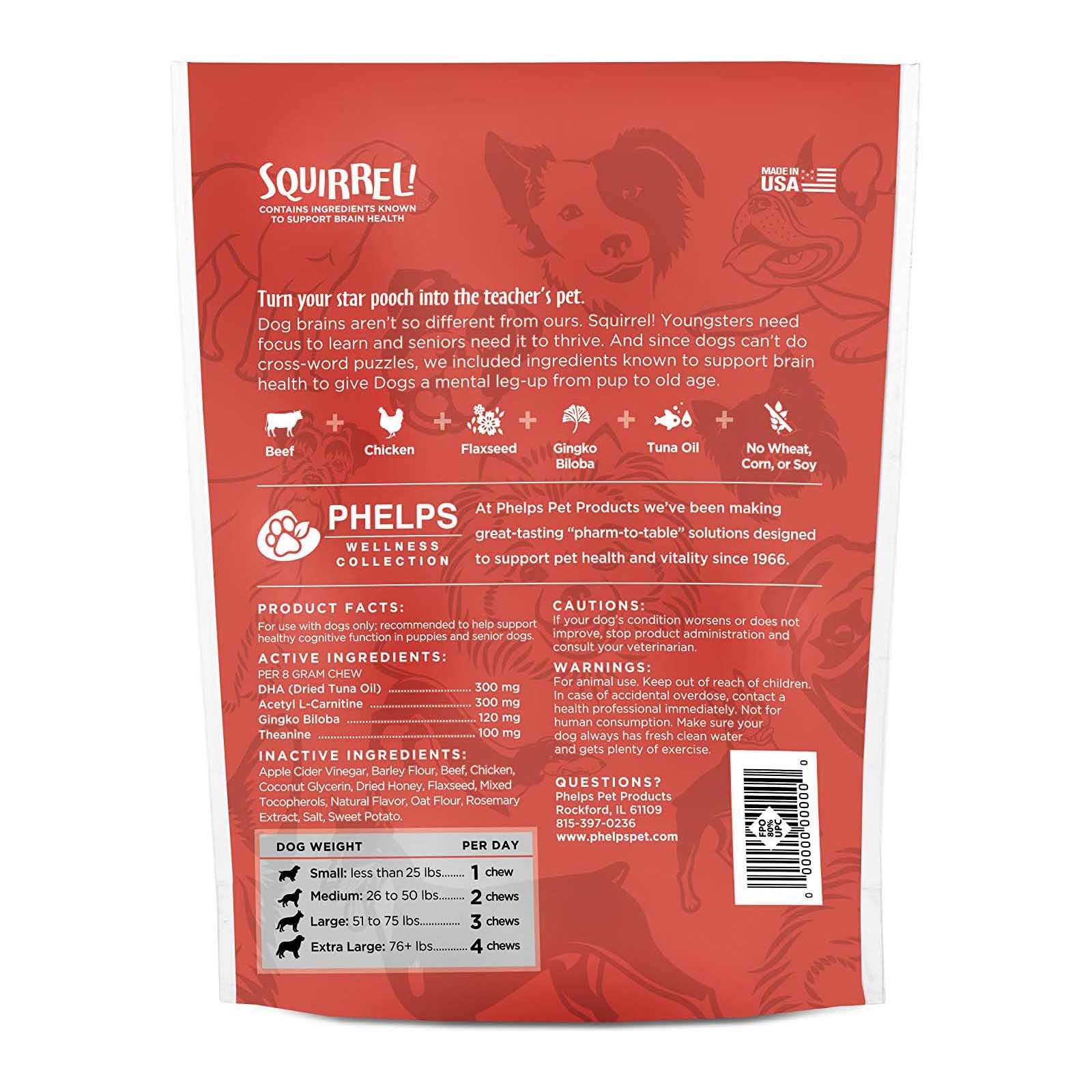 Phelps Wellness Functional Dog Chew Supplements – Calming, Digestive, Skin & Coat, Hip & Joint, Sensitive Stomach & Brain Support Treats, 4.5 oz - Image 23