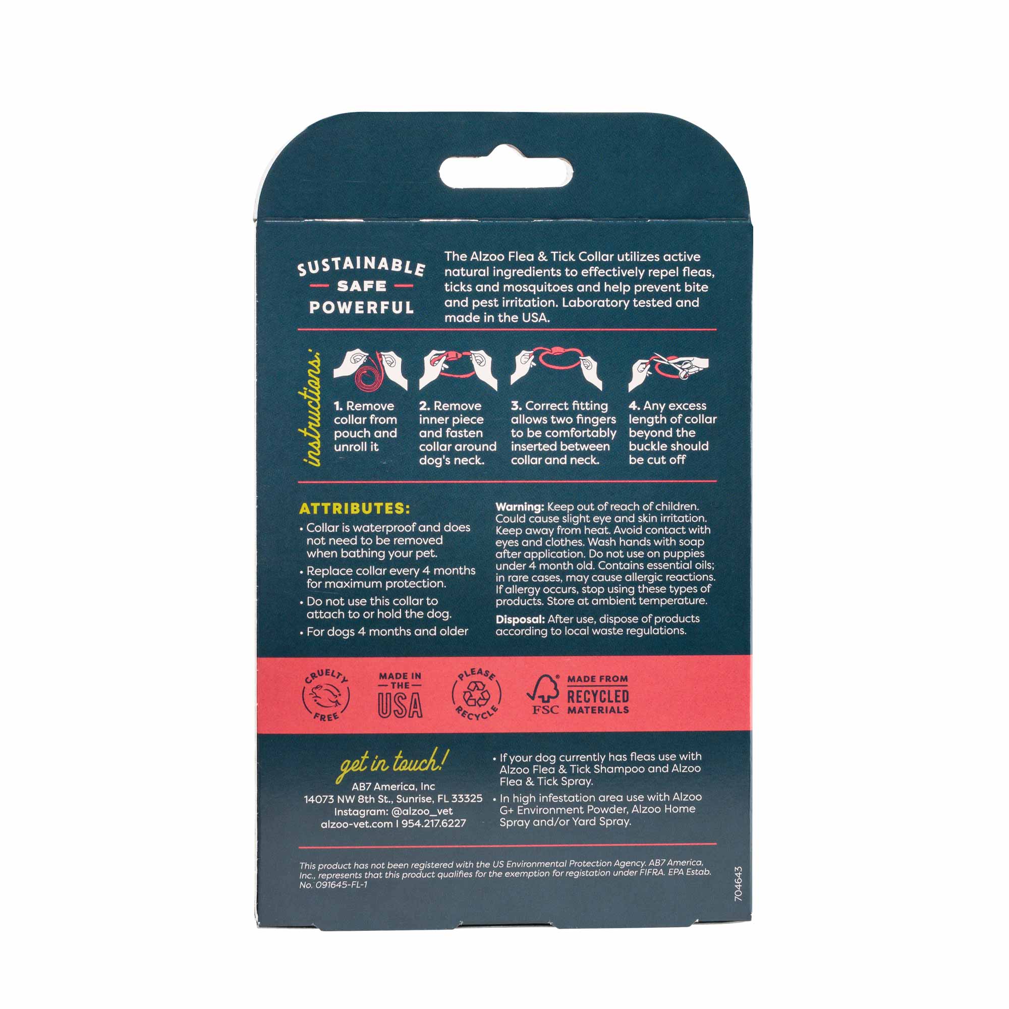 ALZOO Plant-Based Flea & Tick Dog Collar - Image 3
