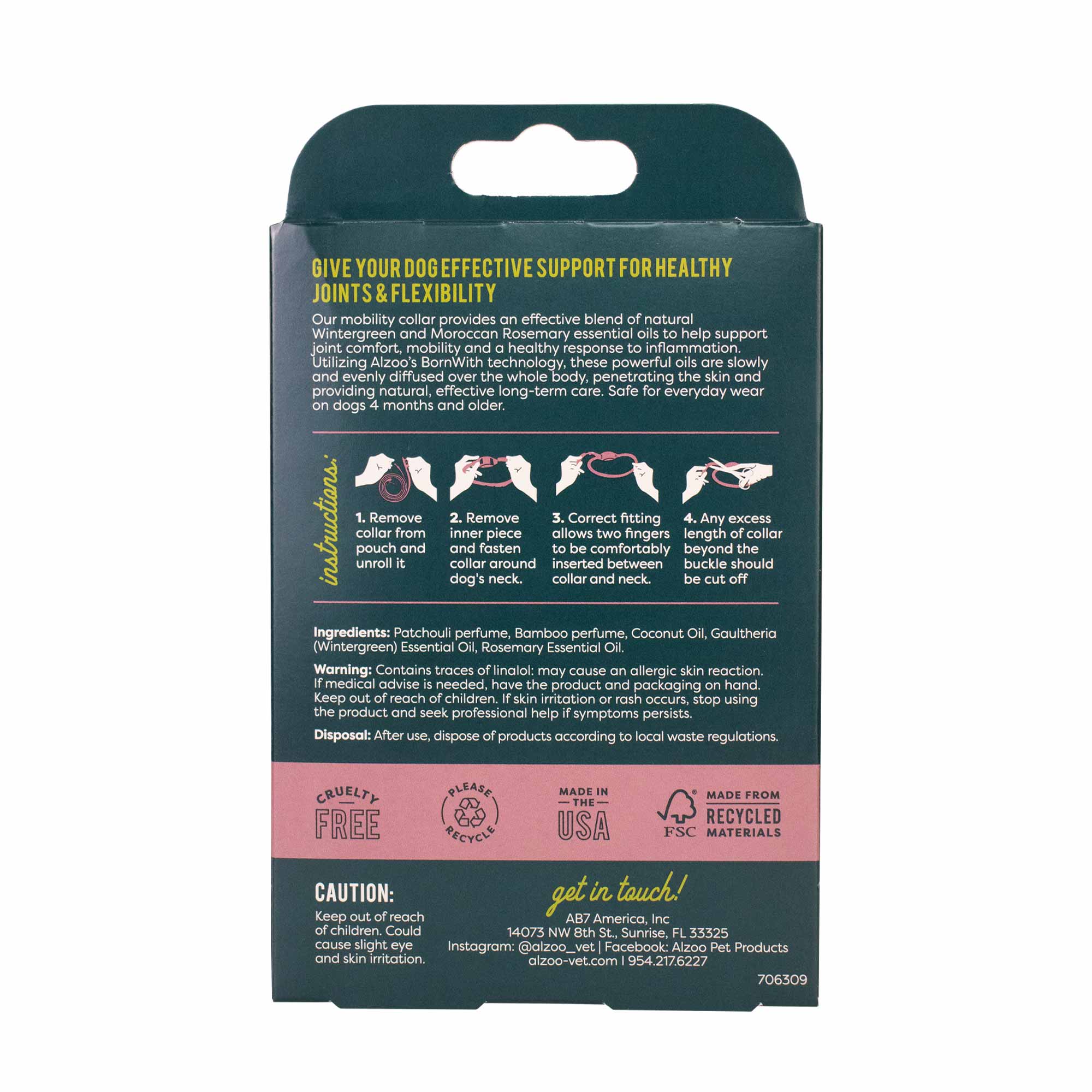ALZOO Plant-Based Mobility Collar for Dogs - Helps Joint Flexibility & Inflammation - Image 3