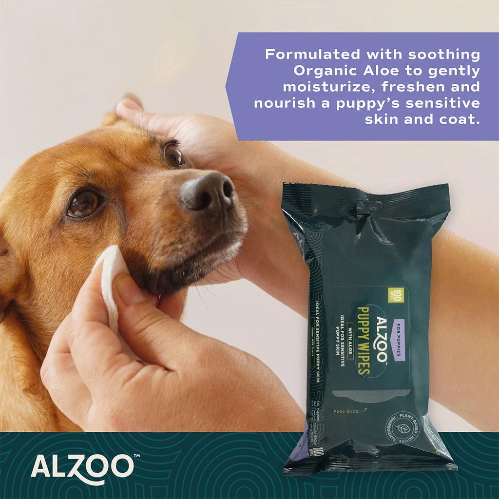 ALZOO Plant-Based Puppy Grooming Wipes, 100 ct - Image 3