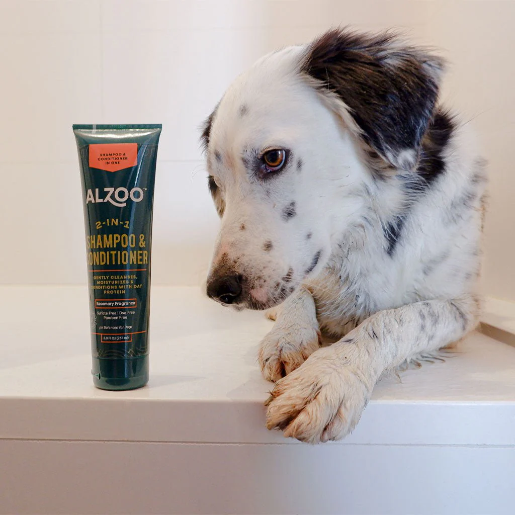 ALZOO Plant-Based 2-in-1 Rosemary Shampoo & Conditioner for Dogs, 8 oz - Image 4