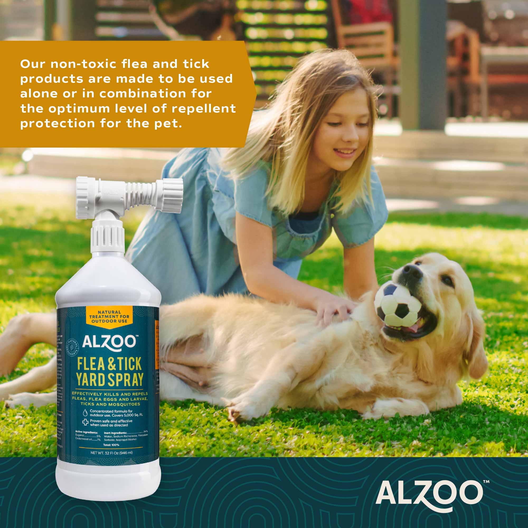 ALZOO Plant-Based Natural Flea & Tick Yard Spray - Image 4