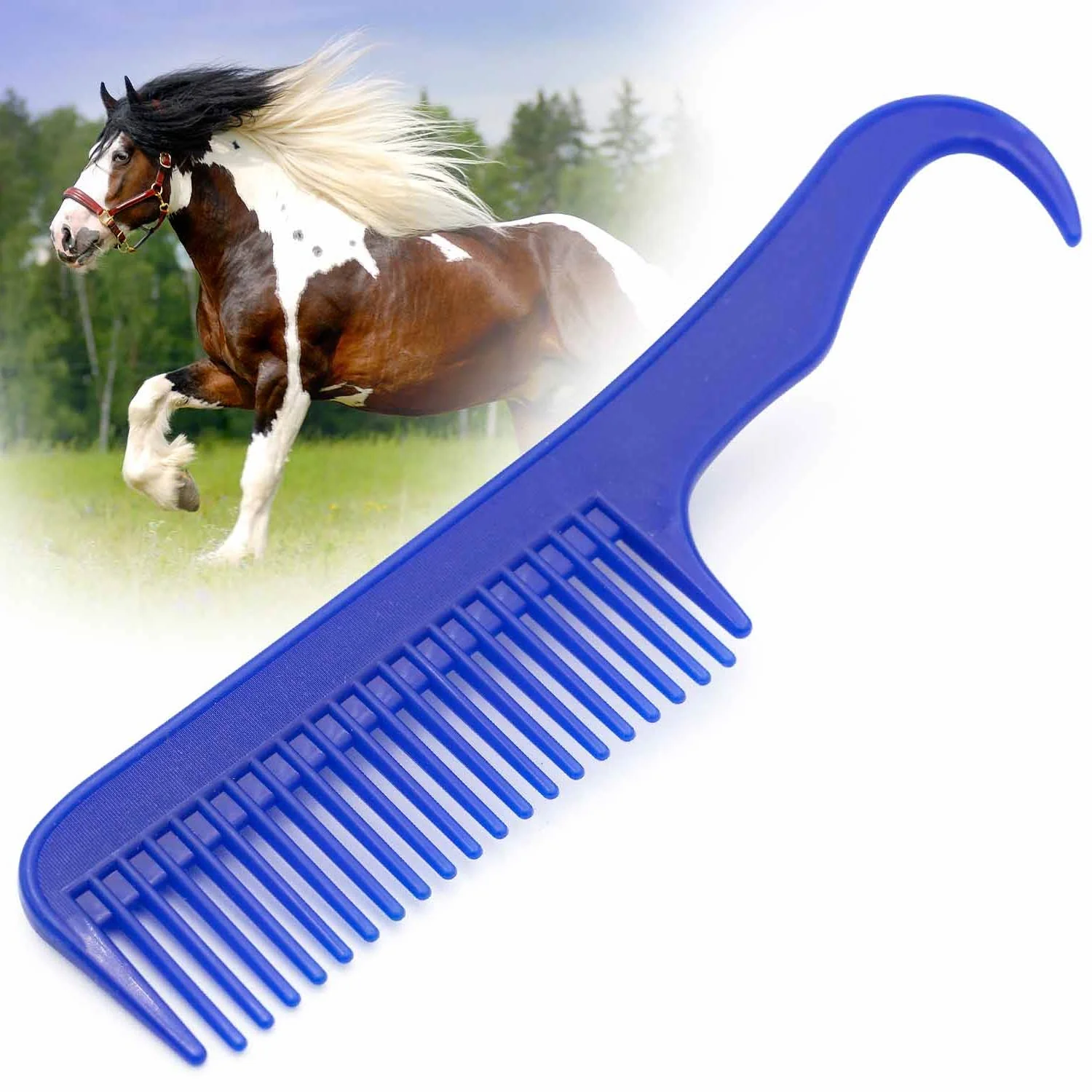 Jeffers Mane & Tail Comb with Hoof Pick for Horses