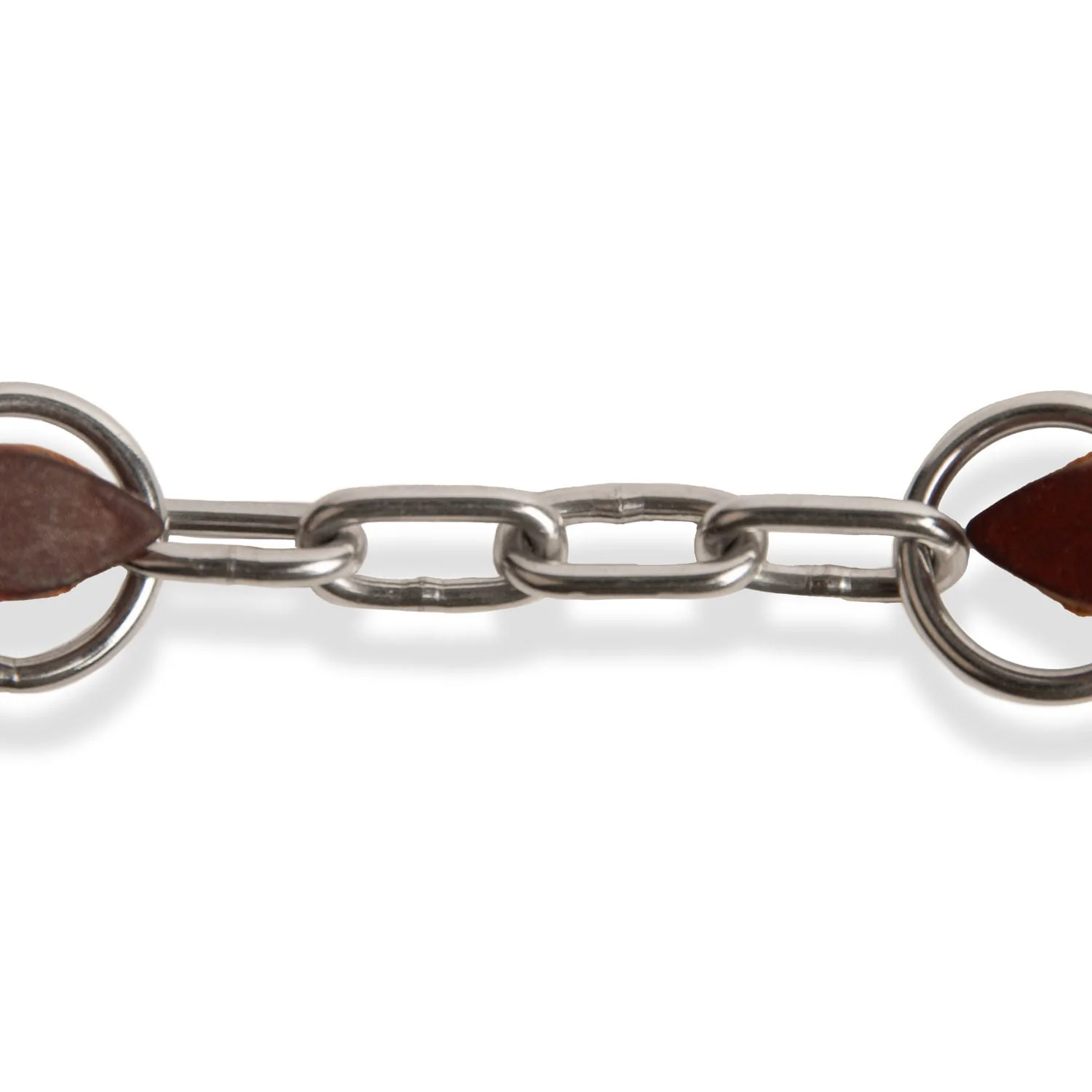 Jeffers Poplar Head Premium Single Chain Latigo Leather Curb Chain - Image 3