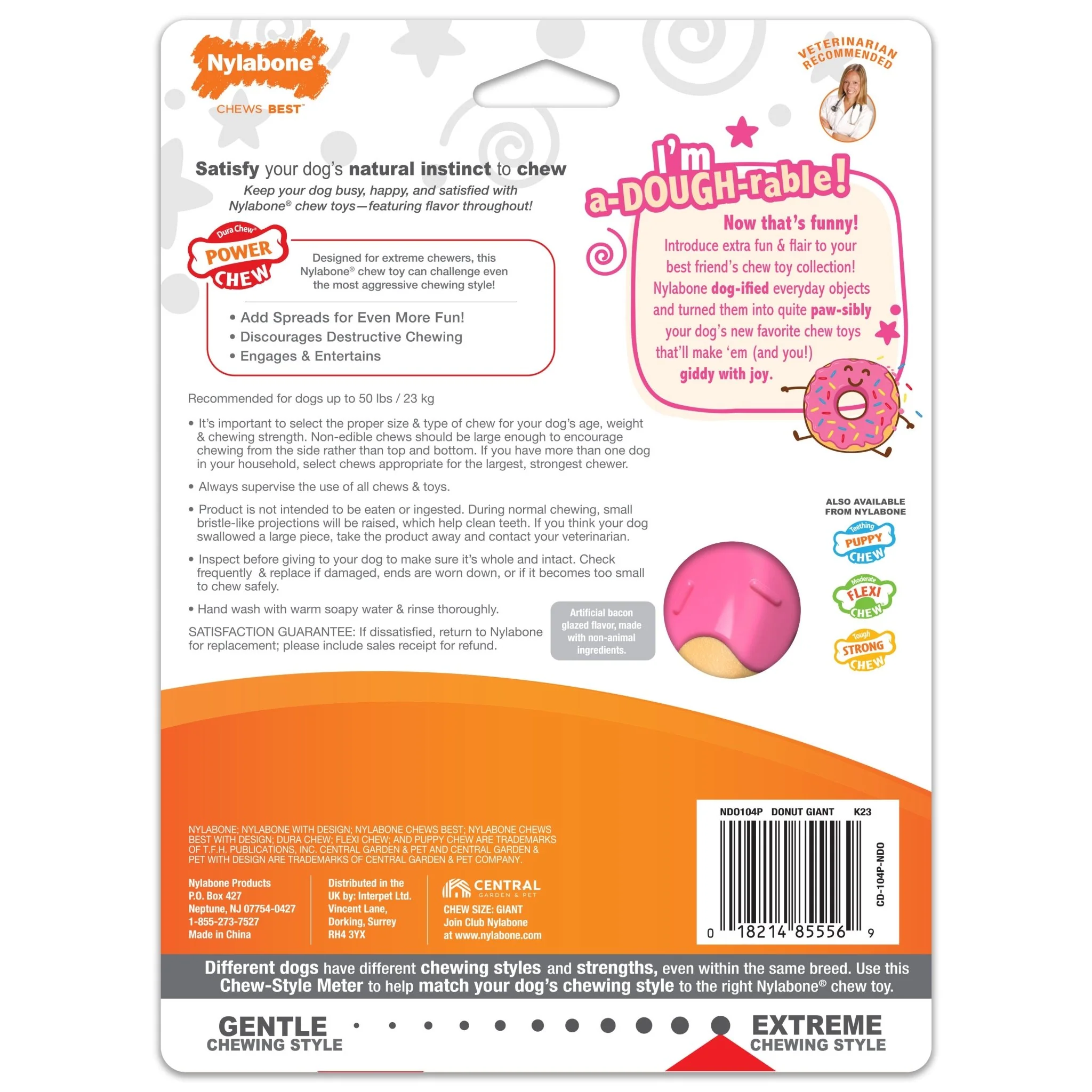 Power Chew Donut Dog Toy, Bacon Glazed - Image 7