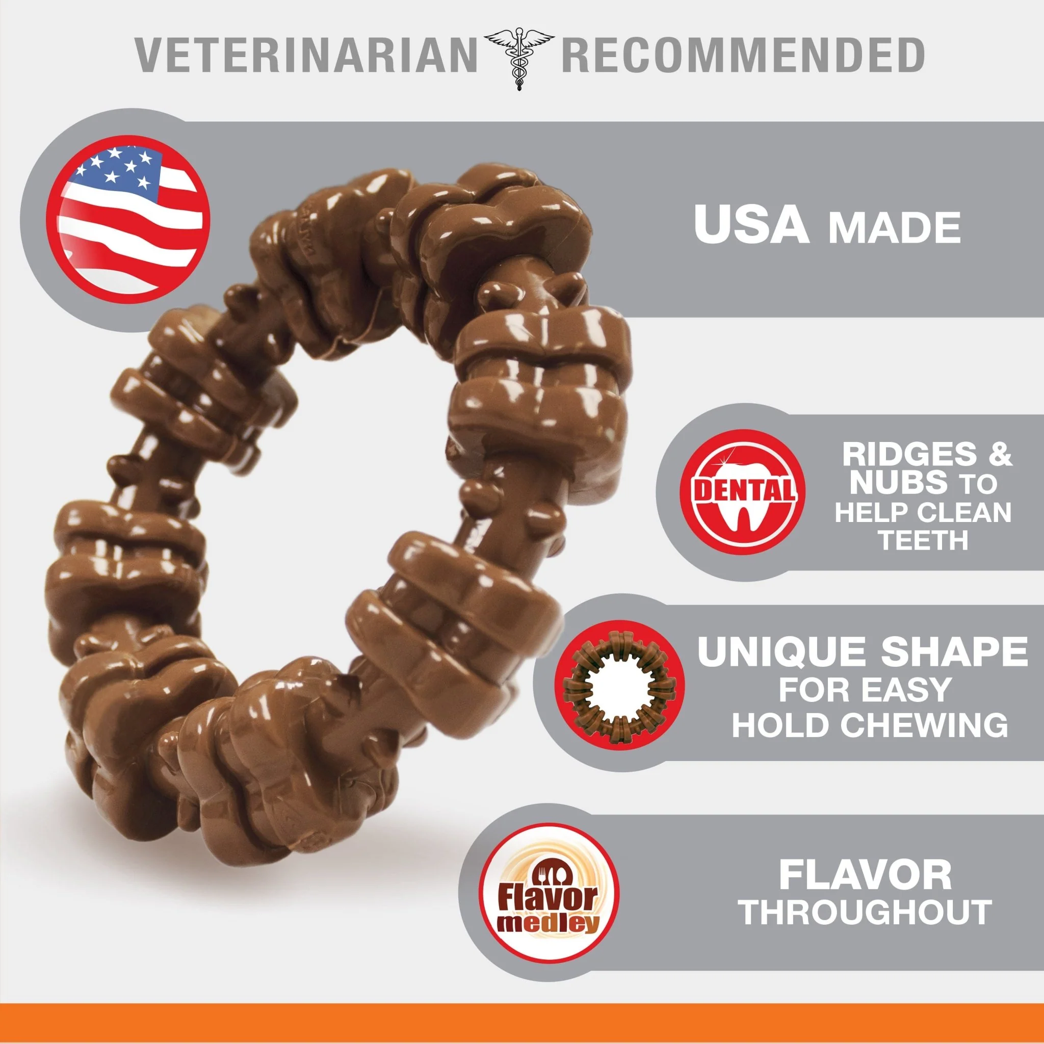 Power Chew Textured Dog Ring, Flavor Medley, Small/Regular, Up to 25 Ibs - Image 4