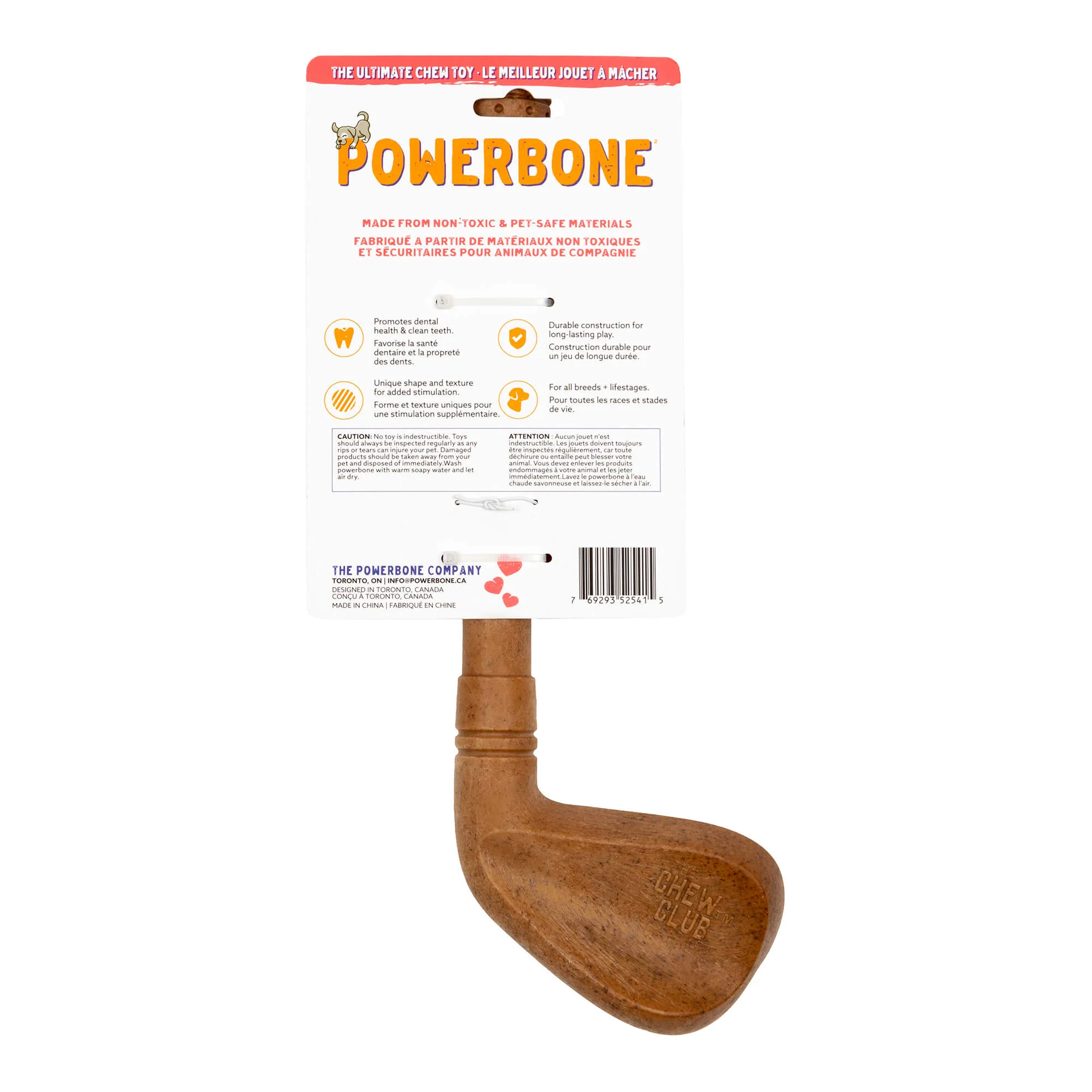 Powerbone Golf Club Dog Chew Toy for Power Chewers, 12” - Image 2