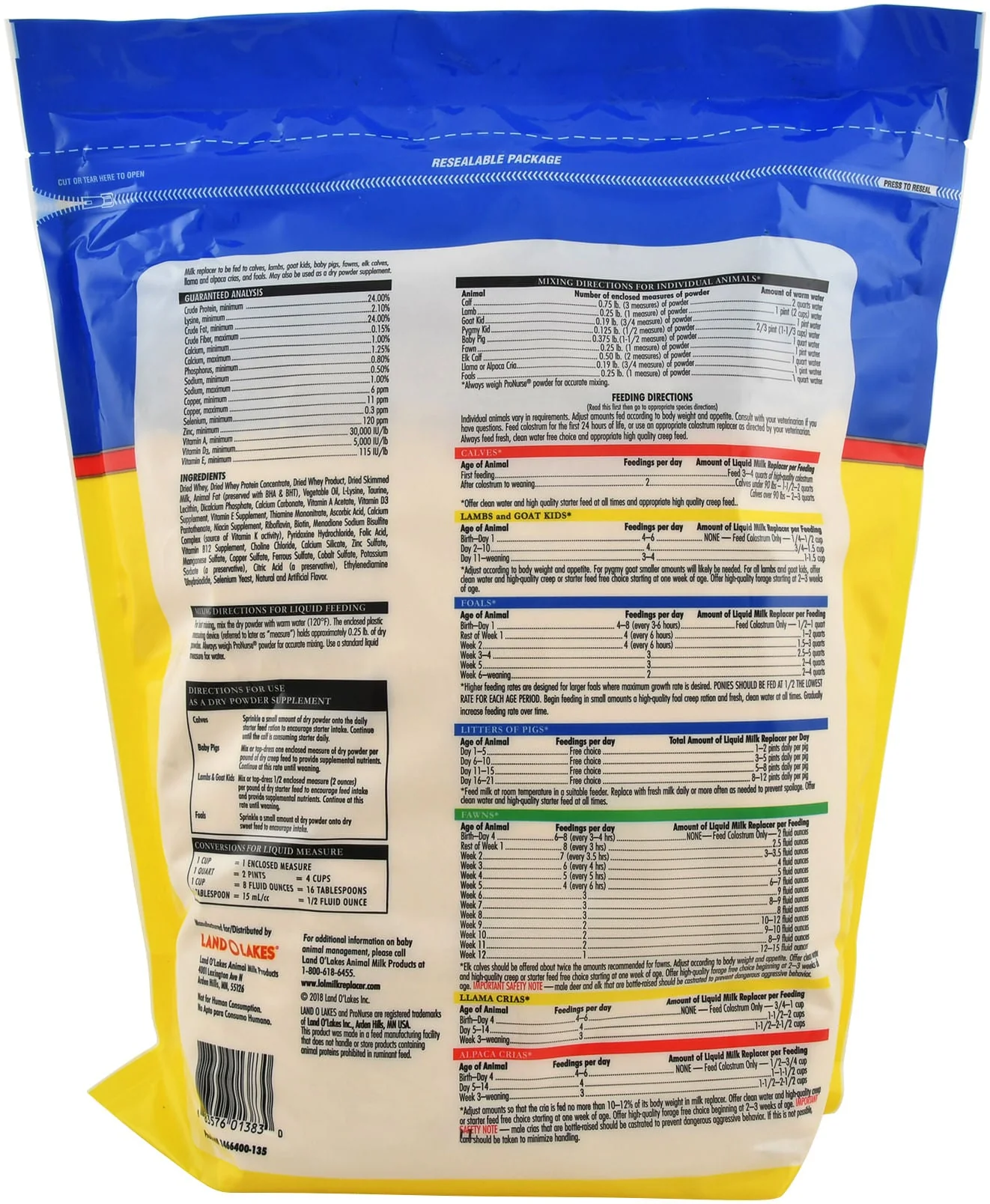 LAND O LAKESĀ® ProNurseĀ® Multi-Species Milk Replacer - Image 2