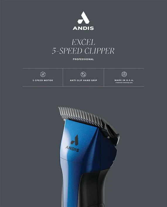 ProClip Excel 5-Speed Clipper with Super Blocking Blade, Indigo Blue - Image 5