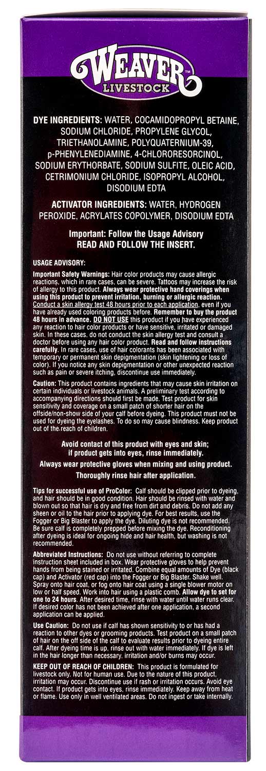 ProColor Radiant Black Livestock Hair Dye - Image 4
