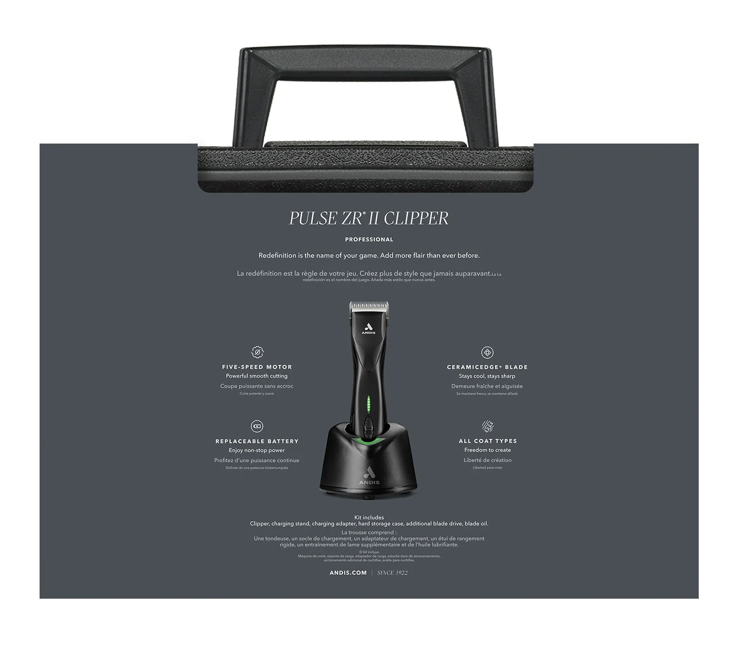 Pulse ZR II Black 5 Speed Detachable Blade Clipper - Image 9