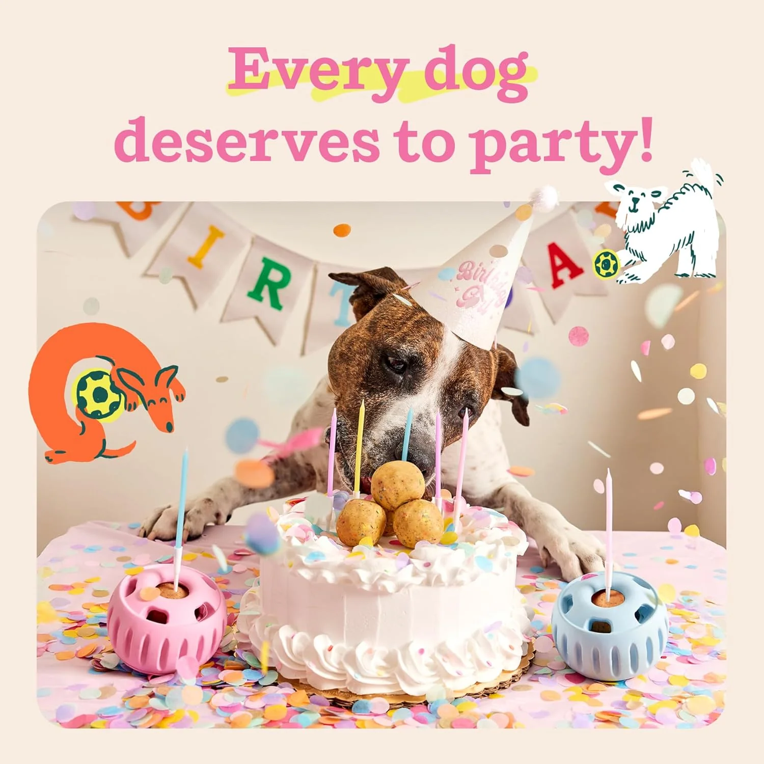 Pupsicle 'Birthday' Party Treat Dispensing Dog Toy – Interactive, Long-Lasting Chew & Puzzle Toy for Dogs - Image 18