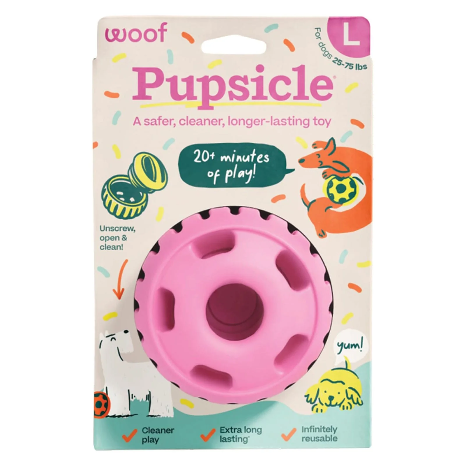 Pupsicle 'Birthday' Party Treat Dispensing Dog Toy – Interactive, Long-Lasting Chew & Puzzle Toy for Dogs - Image 4