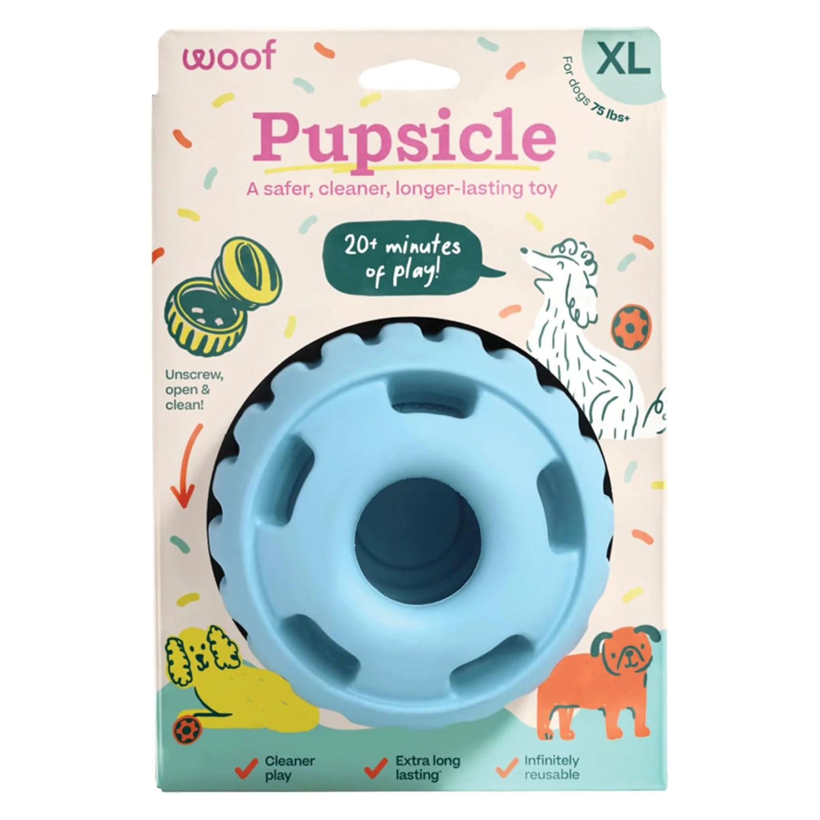 Pupsicle 'Birthday' Party Treat Dispensing Dog Toy – Interactive, Long-Lasting Chew & Puzzle Toy for Dogs - Image 5