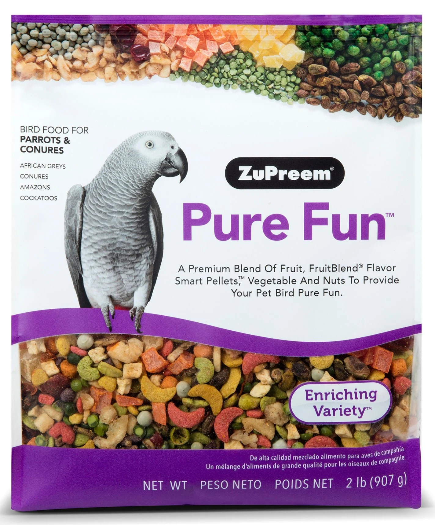 ZuPreem Pure Fun Premium Bird Food with FruitBlend Pellets, 2 lbs - Image 5