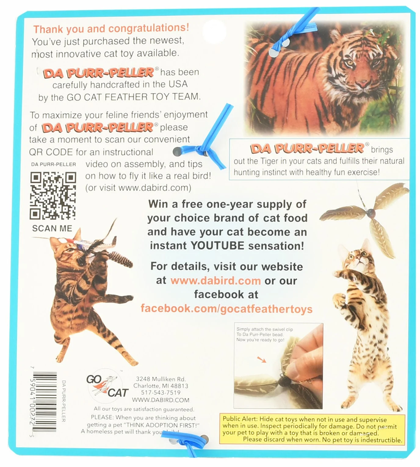 Go Cat Da Purr-Peller Wand Cat Toy - Image 6