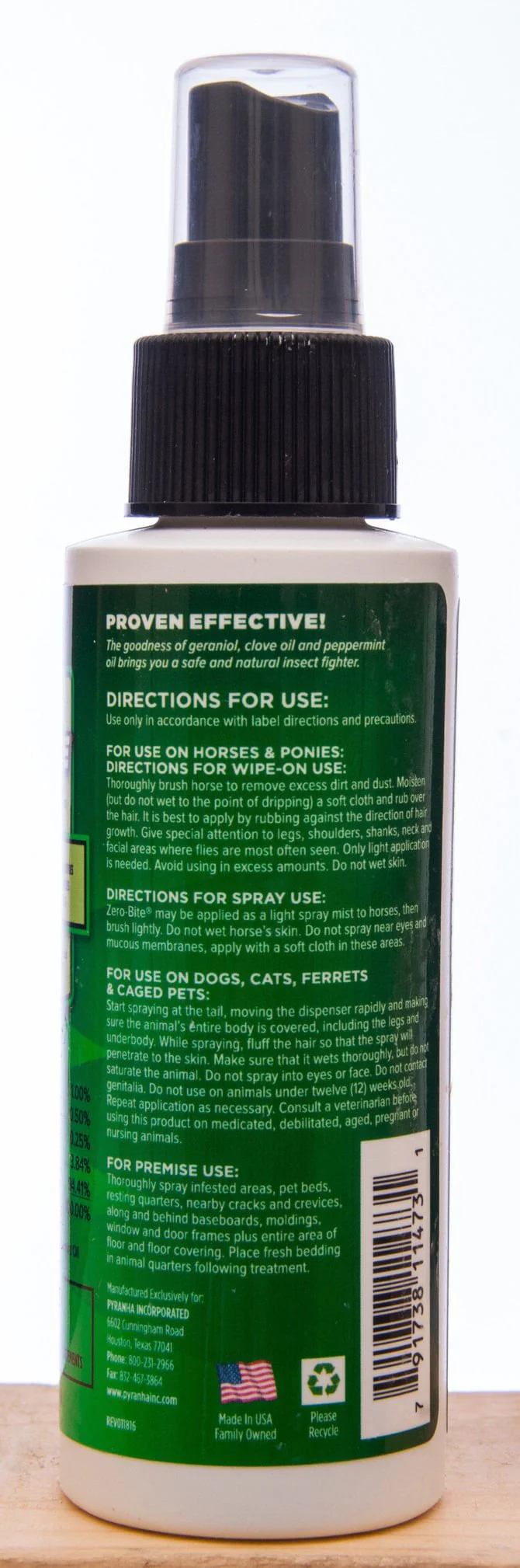 Pyranha Zero-Bite Natural Fly Spray - Image 8