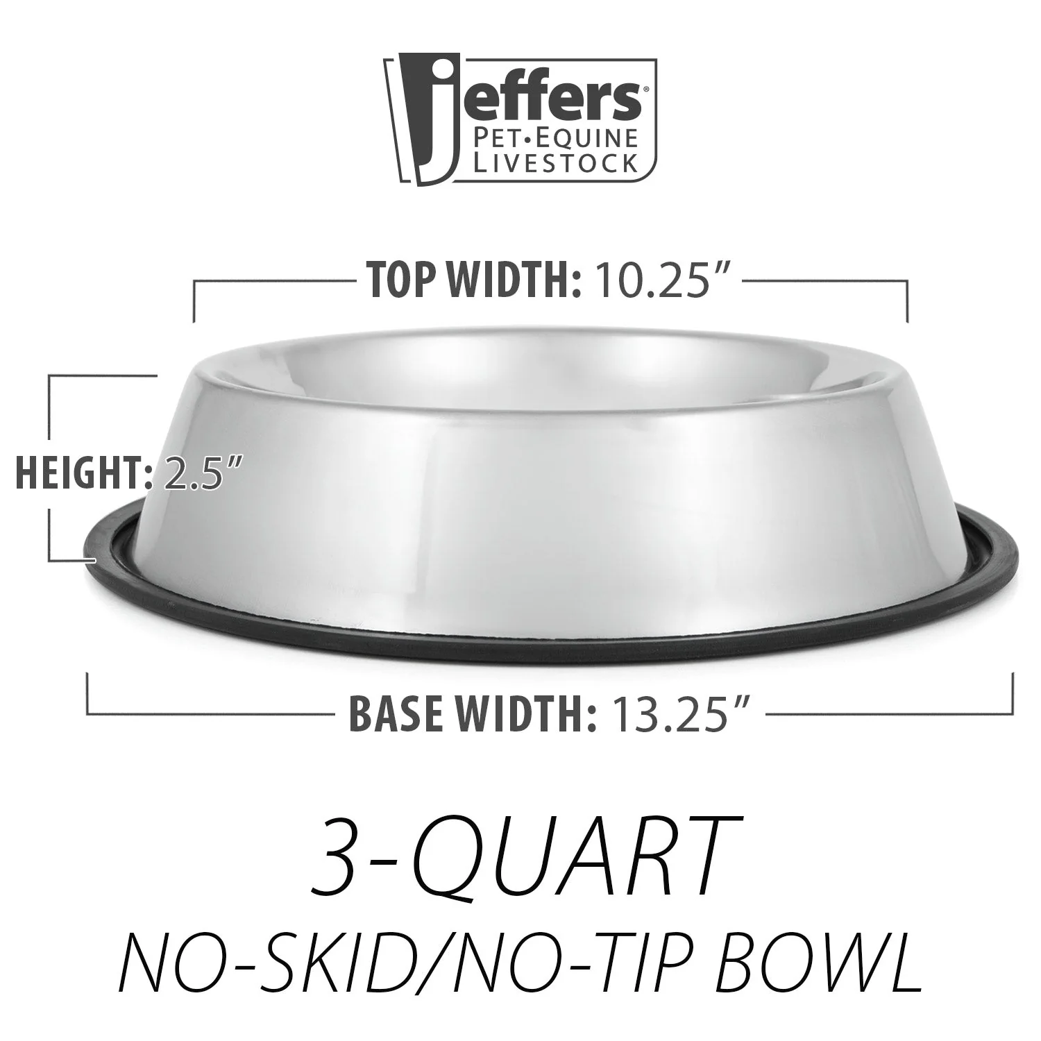 Jeffers No-Skid/No-Tip Stainless Steel Pet Bowls - Image 9