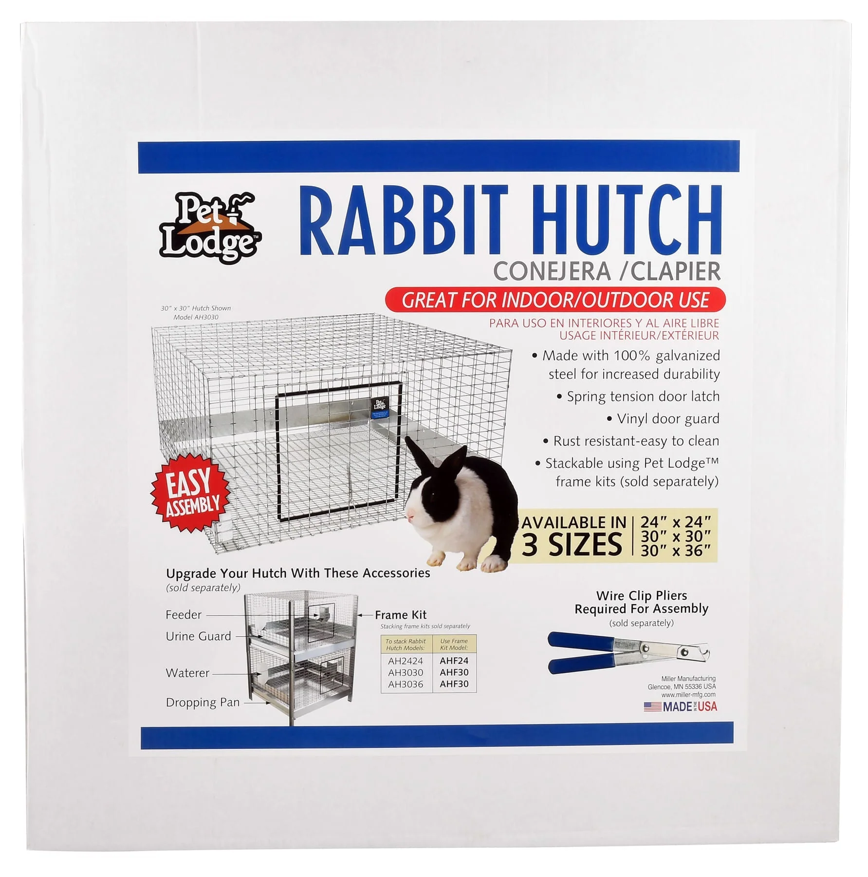 Pet Lodge Galvanized Rabbit Hutch – Stackable, Chew-Proof Steel Wire Cage - Image 4