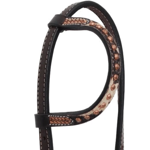 Rafter T Peppered Hide Single Ear Headstall - Image 2