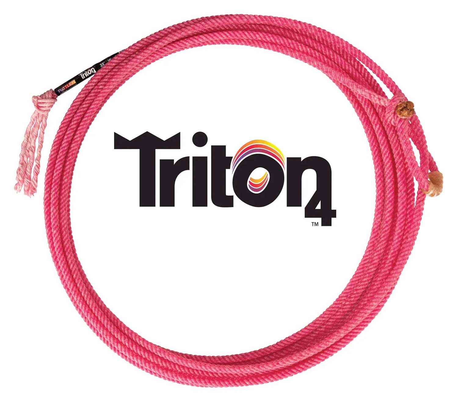 Equibrand Rattler Triton 4-Strand Team Rope – Pink, Head & Heel Rope for Team Roping