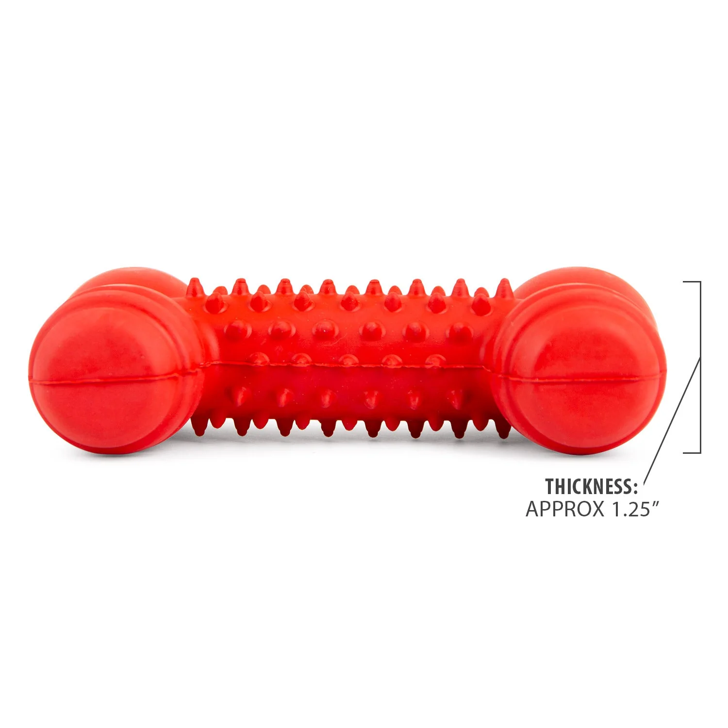 Jeffers Red Dental Bone Natural Rubber Dog Chew Toy for Healthy Teeth and Gums - Image 4