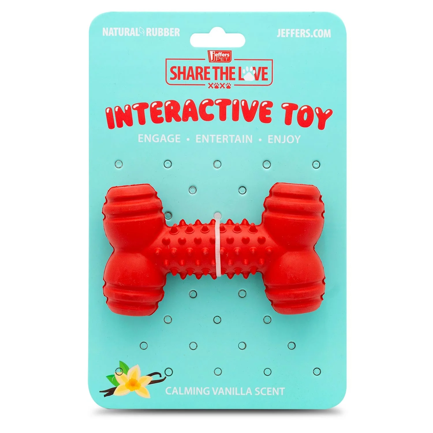 Jeffers Red Dental Bone Natural Rubber Dog Chew Toy for Healthy Teeth and Gums - Image 8
