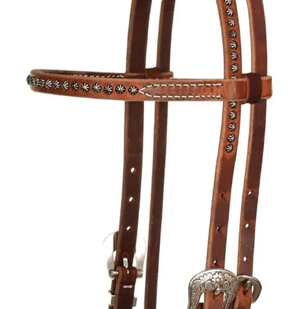 Reinsman Rosewood & Spots Browband Headstall, Full - Image 3