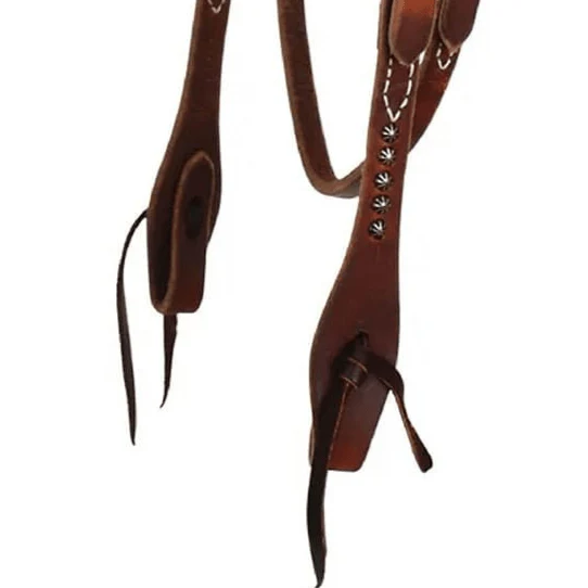 Reinsman Rosewood & Spots Browband Headstall, Full - Image 5