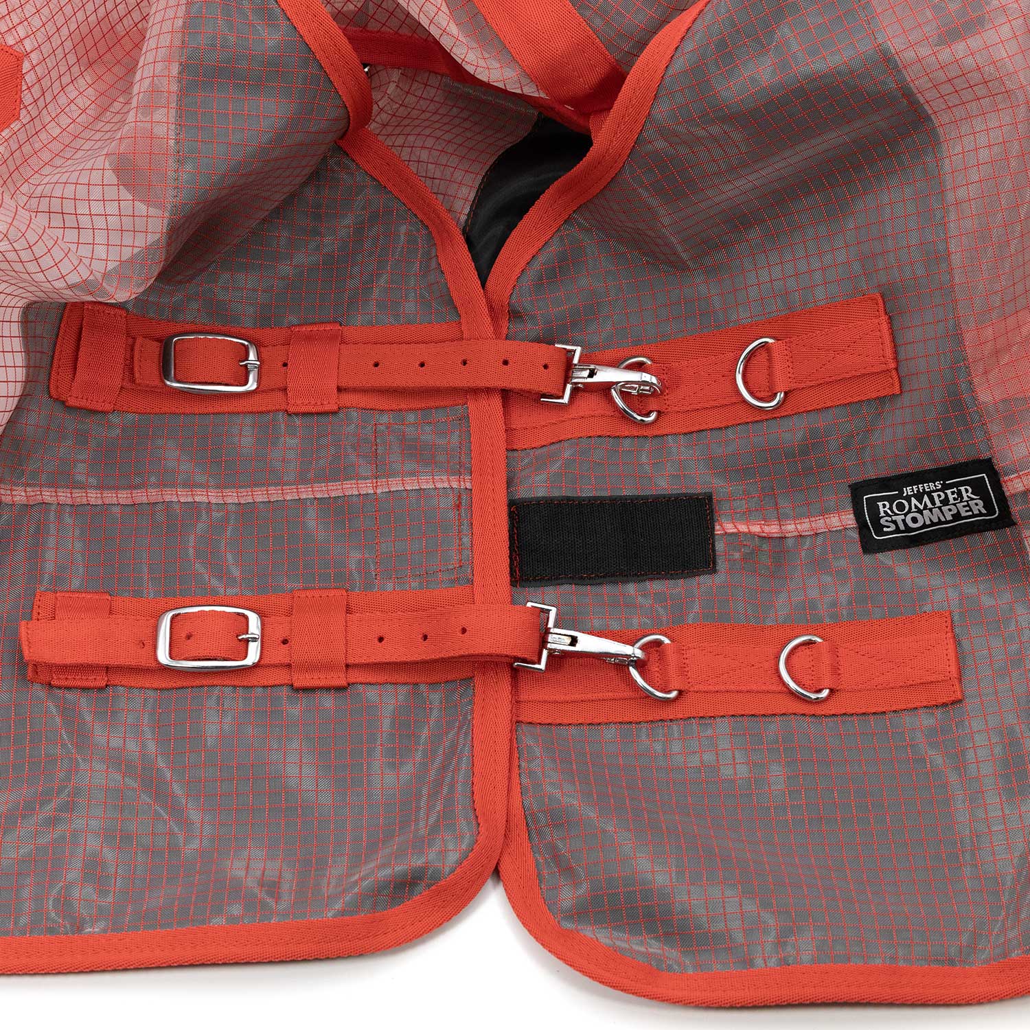 Jeffers Romper Stomper Ripstop Fly Sheet with Detachable Neck, Grey & Red - Image 12