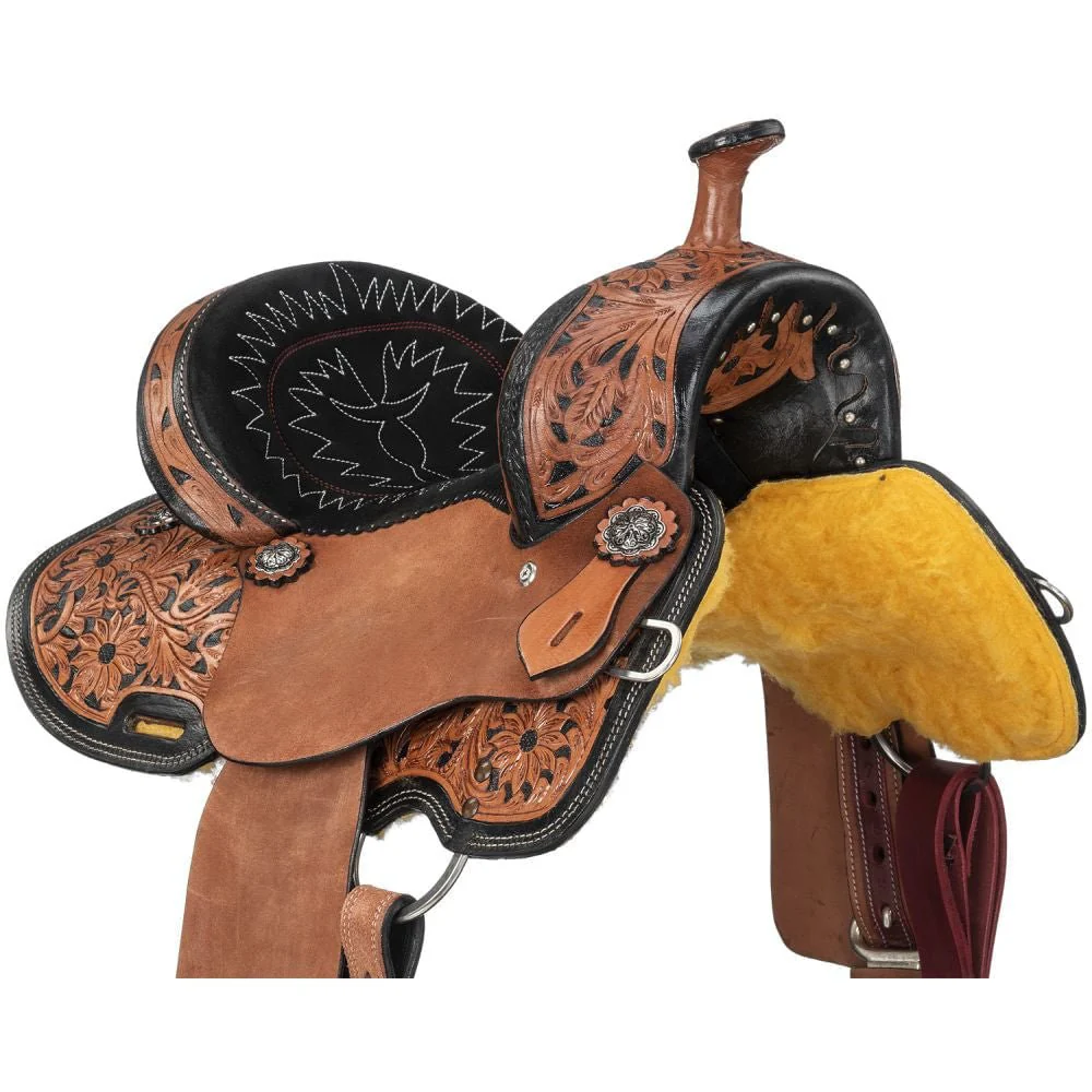 Royal King Two Tone Youth Hawley Barrel Saddle Package - Image 7