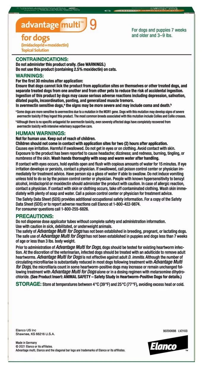 Rx Advantage Multi for Dogs (imidacloprid + moxidectin) Topical Solution - Image 9