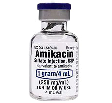 Rx Amikacin Sulfate (Generic) Injection 1gm/4ml, 10 x 4ml vials