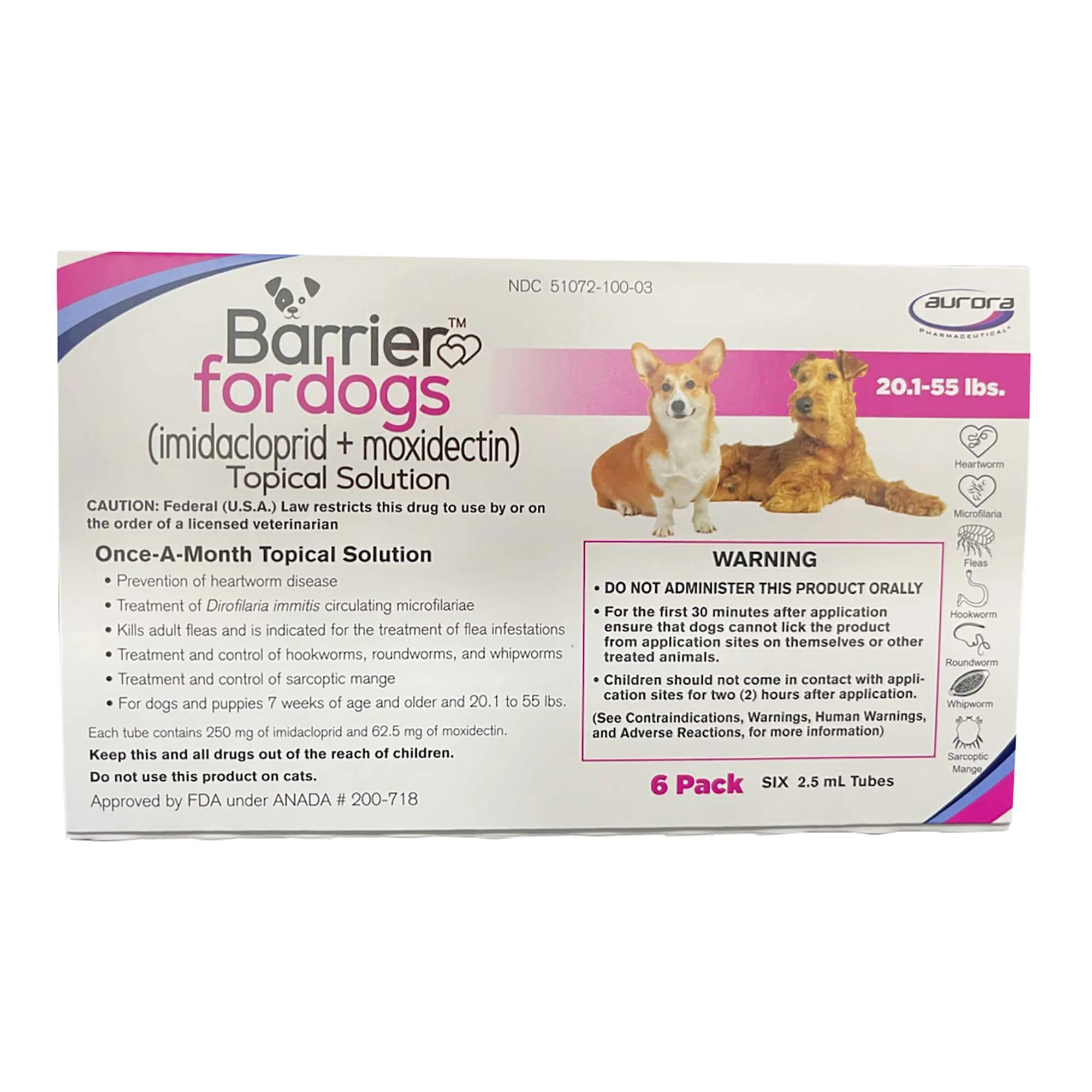 Rx Barrier (imidacloprid + moxidectin) Once-a-month Topical Solution for Dogs - Image 4