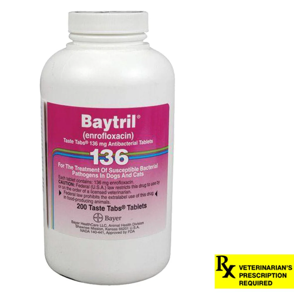 Rx Baytril (enrofloxacin) Tablets for Dogs and Cats - Image 2