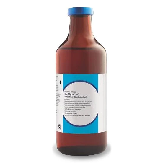 Rx Bio-Mycin 200 Oxytetracycline Injection for Cattle & Swine, 500 ml