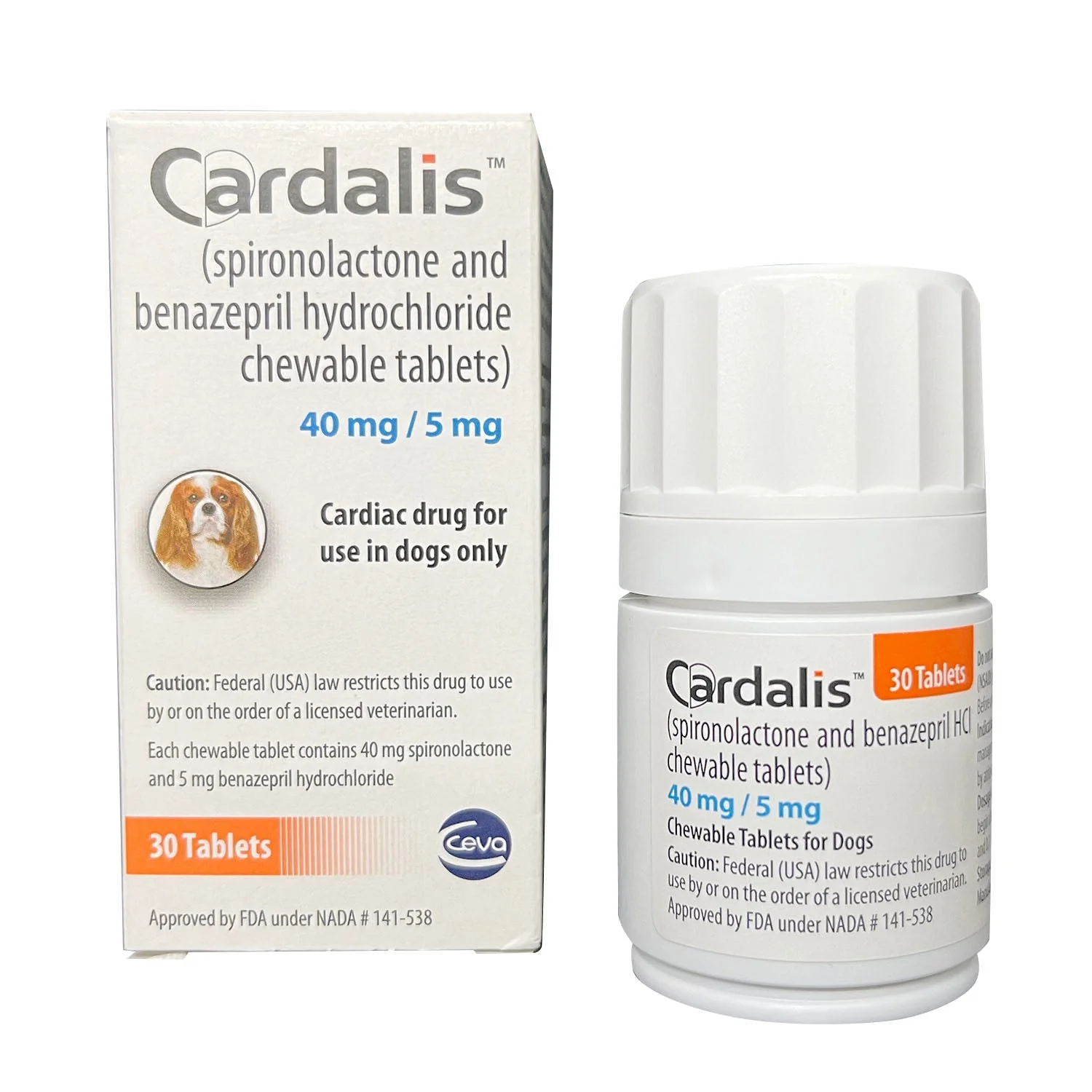 Rx Cardalis (spironolactone and benazepril hydrochloride) Chewable Tablets for Medium Dogs, 40mg, 30 ct