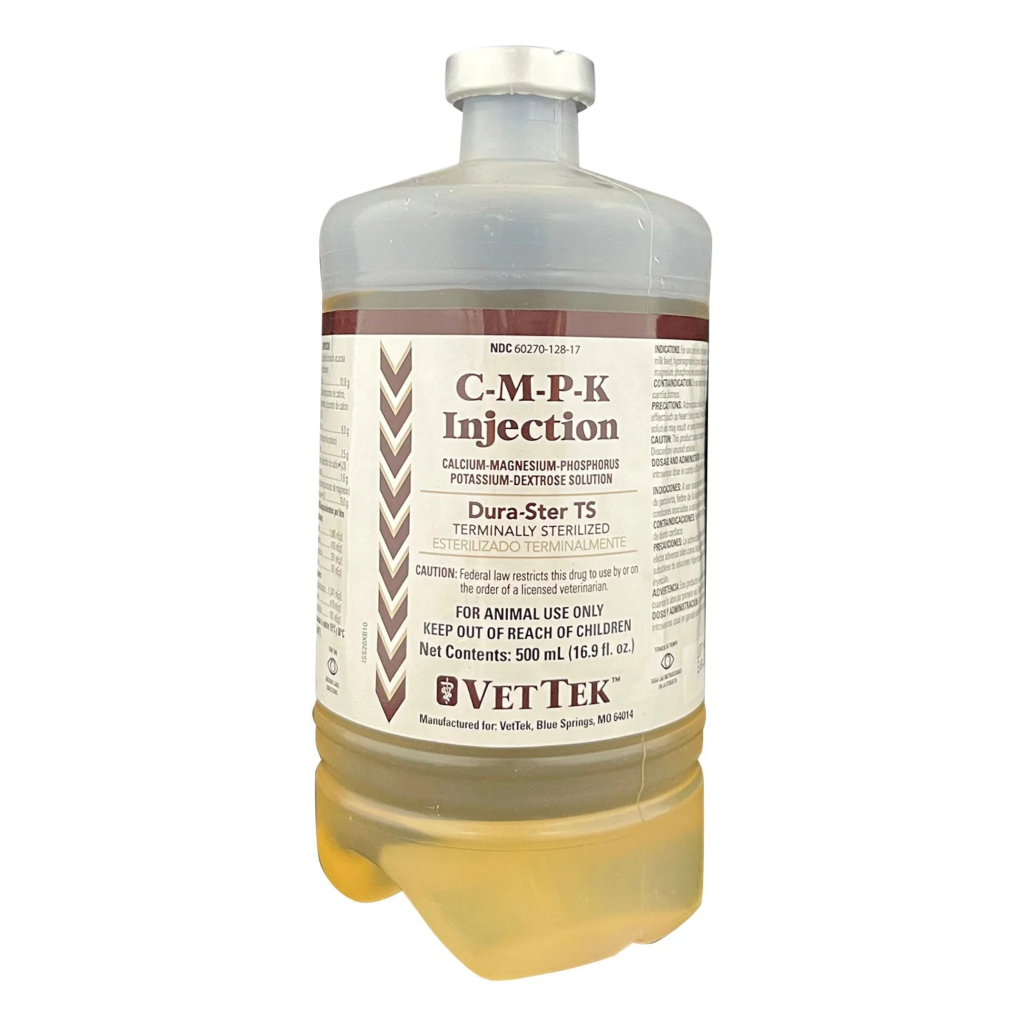Rx C-M-P-K Injection Solution for Cattle – Calcium, Magnesium & Dextrose, 500 mL