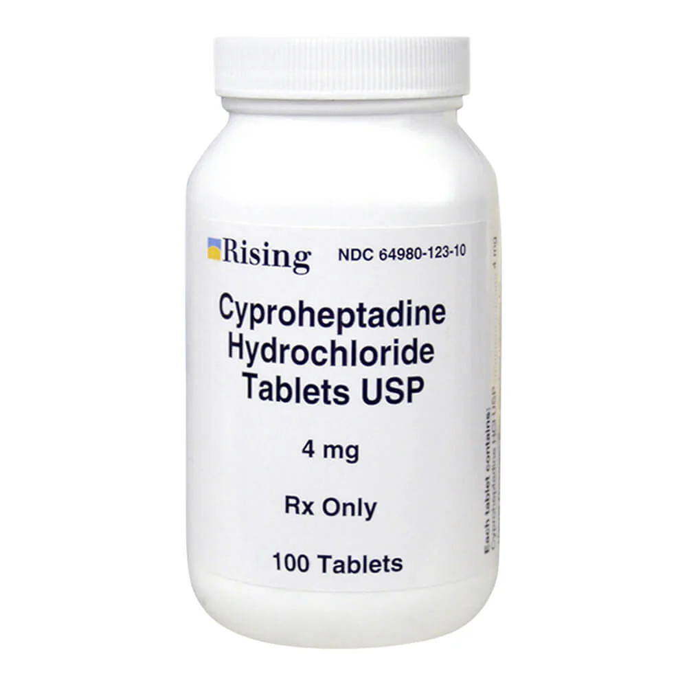 Rx Cyproheptadine, 4mg x 100 tablets
