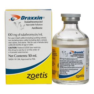 Rx Draxxin (tulathromycin) Injectable Solution for Swine & Cattle, 100 mg/mL - Image 2
