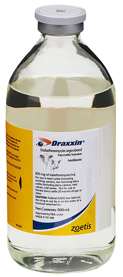 Rx Draxxin (tulathromycin) Injectable Solution for Swine & Cattle, 100 mg/mL - Image 4
